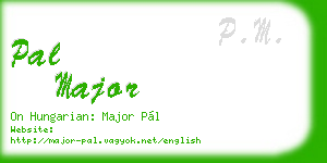 pal major business card